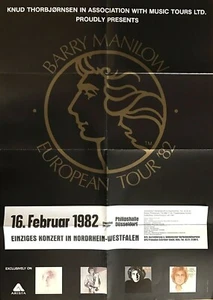 BARRY MANILOW 1982 DÜSSELDORF - orig. Concert Poster - Konzert Plakat - A1 - F/U - Picture 1 of 1
