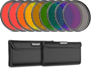 NEEWER 9PCS Full Color Lens Filter Set, 72Mm Resin Lens Filters with Red, Orange - Picture 1 of 18