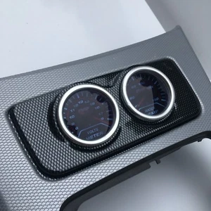 Soporte medidor consola central BMW E90 E92 E93 2 orificios 52 mm efecto fibra de carbono ABS - Imagen 1 de 8