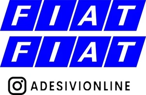Adesivo Pretagliato Coppia Scritta Old Logo 🄵🄸🄰🅃 🚗 - Foto 1 di 13