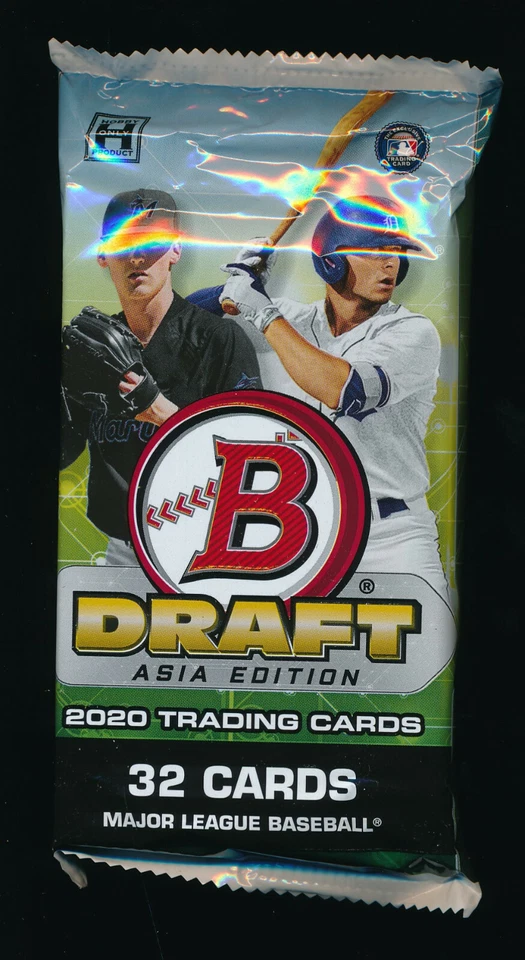2020 BOWMAN DRAFT CHROME ASIA EDITION BASEBALL JUMBO HOBBY PACK (1) NEW SEALED - Image 1 of 1