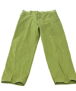 Izod Lacoste Pants Men 36 Green Twill Chino Pants Golf Country Club 100% Cotton - Picture 1 of 11