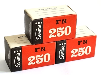 3 rolls Svema FN-250 135/35mm 36exp. ISO 250 B&W Camera Negative Film - Image 1 of 4