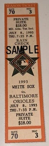 7/8/93 Orioles White Sox MLB Ticket Stub Cal Ripken Jr HR #284 Bo Jackson #119 - Picture 1 of 2