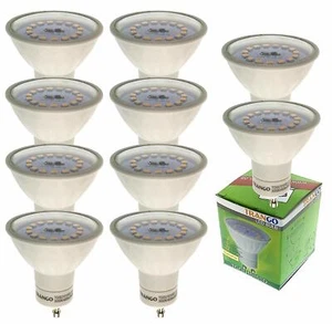 10x LED Leuchtmittel GU10 3 Stufen dimmbar OHNE DIMMER 5 Watt 10GU105SD Trango - Bild 1 von 3