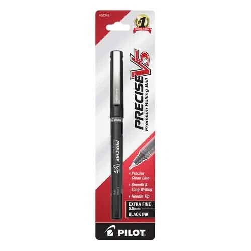 Pilot Precise V5 Rolling Ball Pen 0.5mm X-Fine Point Black Office School Home - Image 1 of 1
