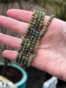 Dark Jade Crystal Beaded Bracelet AAA+ 4mm - Picture 1 of 10