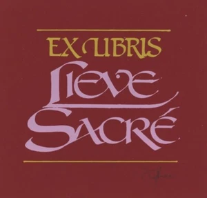 Ex Libris Lieve Sacré Hannu Paalasmaa Schrift Design - Imagen 1 de 3