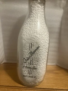 Milchflasche Orin Thomas & Sons Inc Farm Rutland Vermont sichere Milch gesunde Kühe - Bild 1 von 4