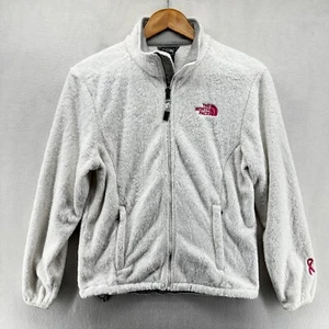 Chaqueta The North Face blanca para mujer mediana difusa polar bolsillos con cremallera completa - Imagen 1 de 11