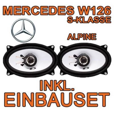 JUST SOUND BEST CHOICE FOR CARAUDIO MERCEDES CLASSE S W126 ALPINE RICAMBIO ALTOPARLANTI CASSE SET CRUSCOTTO ANTERIORE