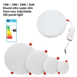Luce bassa soffitto rotondo da incasso LED ultra sottile regolabile bianco freddo - Foto 1 di 16