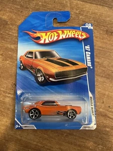 2010 Hot Wheels Muscle Mania Series - ‘67 Camaro (Orange) card 08 Of 10 - Picture 1 of 3