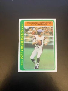 1978 TOPPS FUSSBALL #5 FRAN TARKENTON!! SCHÖN ZENTRIERT!! $ 1 VERSAND!! - Bild 1 von 2