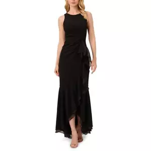 Adrianna Papell Womens Navy Sleeveless Long Evening Dress Gown 16 BHFO 6313 - Picture 1 of 2