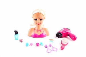 Girls Styling Head Toy with Accessories Brush Hair Clips - Picture 1 of 6