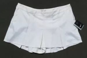NEU $ 90 NIKE GOLF Damen XL 16 weiß Stretch Baumwolle Piqué Faltenrock Skort - Bild 1 von 4