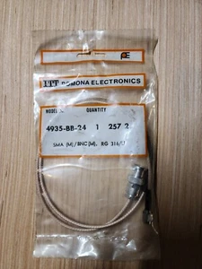Pomona 4935-BB-24 Cable Coaxial BNC M to SMA M, RG-316, 24 inches - Zdjęcie 1 z 3