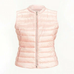 Chaleco metálico acolchado con cremallera en polvo rosa talla 18 - Imagen 1 de 2