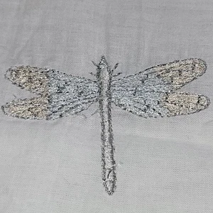Kate Spade New York Embroidered DRAGONFLY PRINT 100% Cotton Shower Curtain - Picture 1 of 9