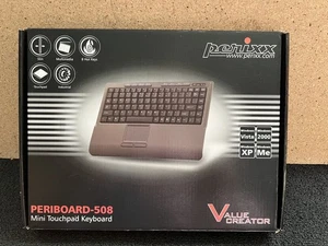 Perixx PERIBOARD-508 Wired USB Mini Keyboard, Black, UK Layout  - Picture 1 of 16