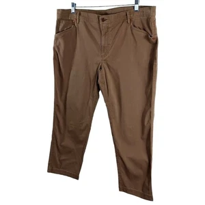 LL Bean Pants Men's 42x29 Brown Chino Beanflex Canvas 5 Pocket Stretch Flex EUC - Picture 1 of 8