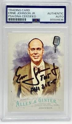Ernie Johnson Signed 2016 Topps Allen & Ginter Card #203 Auto TNT PSA/DNA - Image 1 of 2