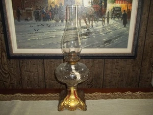 Vintage Goofus Glas Öl Petroleumlampe - ÖLLAMPEN - Bild 1 von 14