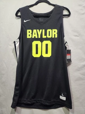 New Nike Baylor University Bears Basketball Jersey Men's Large 932177 Black Neon - Image 1 of 4