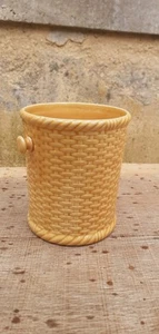 Cache-pot Année 50 En Faïence De Gien Forme Corbeille.  - Imagen 1 de 5