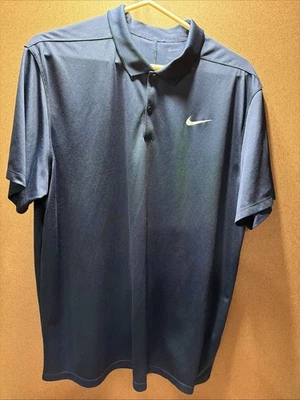 Camisa Polo de Golf Nike XL Azul Marino Informal Rendimiento Swoosh Logo Para Hombres Foto 1 de 3