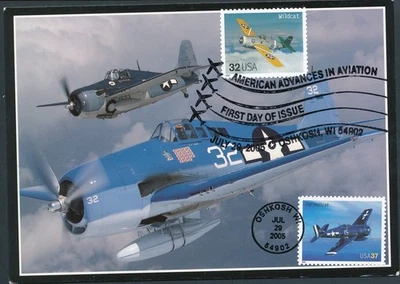 Dr Jim Stamps US FDC 32c & 37c American Advances in Aviation 7 x 5 Inch Card - Image 1 of 2