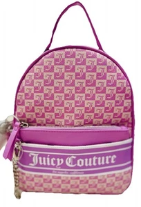 ¡Mochila de CUERO Juicy Couture con logotipo púrpura claro nueva con etiquetas! - Imagen 1 de 4