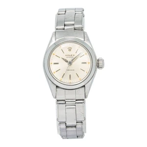 Rolex Oyster 6410 Vintage Manual Wind Stainless Silver dial ladies watch 24mm - Picture 1 of 6