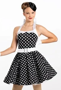 Weisman child medium swing party dress black/white pink mesh ruffle bottom - Bild 1 von 2