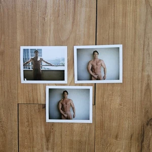 VINTAGE HANDSOME MUSCULAR SHIRTLESS MALE MODEL GAY INTEREST POLAROID PHOTO SET - Picture 1 of 8