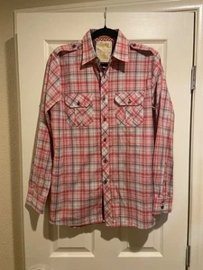 Sovereign Code Shirt Mens Small - Plaid Red, White, Grey - Mint Condition - Picture 1 of 4