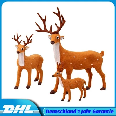 3stk Weihnachten Rentier Hirsch Party Atmosphäre Dekoration Tische Elch - Bild 1 von 4