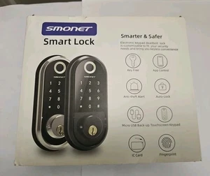 SMONET Fingerabdruck Smart Lock elektronische Tastatur Riegel schlüsselloser Zugang Türschloss - Bild 1 von 4