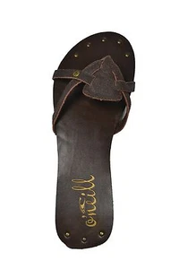 O'Neill SCARLETT Brown Metal Studs Leather Upper Discounted Women's Sandals - Picture 1 of 6