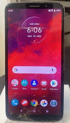 Motorola Moto Z 3rd Generation - 64GB - Ceramic Black (Verizon) FOR PARTS - Image 1 of 4