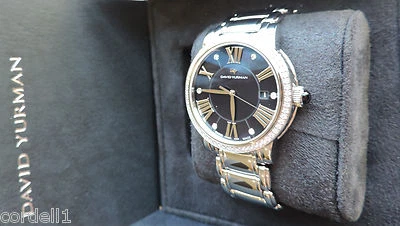 David Yurman Classic 38mm Quartz Diamonds Steel Black MOP Face T71389QMSTB NWT - Image 1 of 4