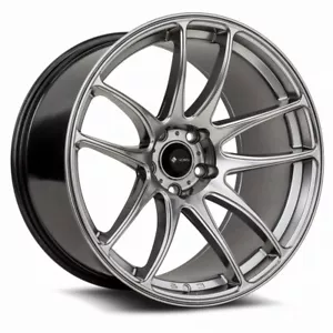 (1) 19x10.5 Vors TR4 5x114.3 +22 Hyper Black Wheel - Picture 1 of 3