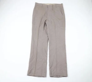 Vintage 70s Streetwear Mens 36x32 Wool Knit Herringbone Bell Bottoms Pants USA - Picture 1 of 9
