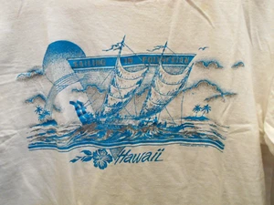 VINTAGE Hawaii Sailing In Polynesian shirt single stitch Lamco XL 90s Cotton - Picture 1 of 7