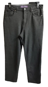 Gloria Vanderbilt Amanda Gray Knitts Women Missy sz 14 Stretch 5-Pocket#C8O - Picture 1 of 5