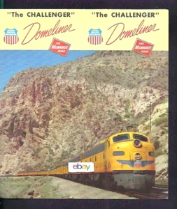UNION PACIFIC RAILROAD THE CHALLENGER DOMELINER LA-OMAHA-CHICAGO 1956 BROSCHÜRE - Bild 1 von 3
