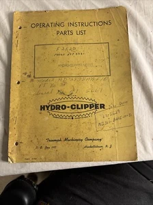Hydro Clipper Triumph Machinery Company F2520 Service Manual - Picture 1 of 3