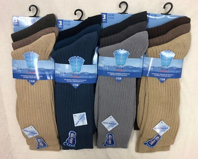 MK-ONESTOPSHOP 3,6&12 Pair Mens Big Foot Fresh Feel 100% Cotton Comfortable Socks Size UK-11/14