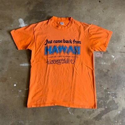 1978 VINTAGE 70s HAWAII VACATION SOUVENIR T-SHIRT SZ M HAWAIIAN SHIRT - Image 1 of 4